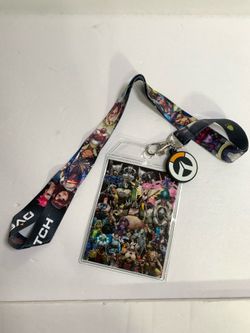 Blizzard Overwatch Super Team Lanyard with Badge Holder - Multicolor New
