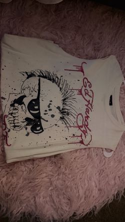 Ed hardy punk skull cut off tee