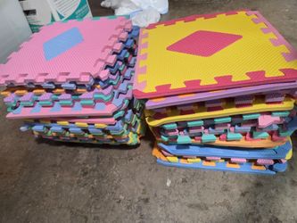 Colorful Interlocking Foam Exercise Play Mat x 53 Squares