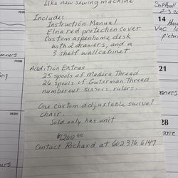 Pro Quilters sewing machine