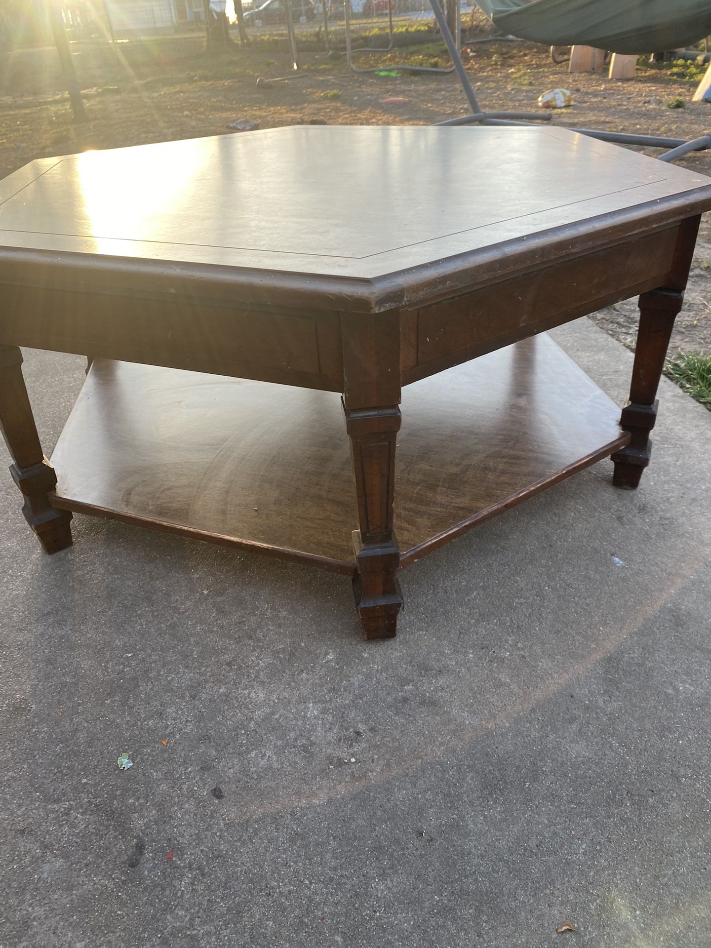 Octagonal coffee table