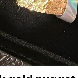 Solid gold nugget style ring size 9 and 11 10k gold