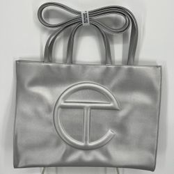 Telfar Medium Shopping Bag -Silver