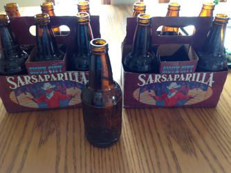 Vintage sasparilla bottles
