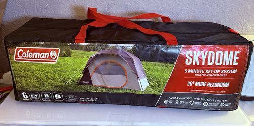 Coleman Skydome 6 Person Camping Tent Blackberry