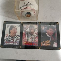 Authentic Autographed Ball And Cards 