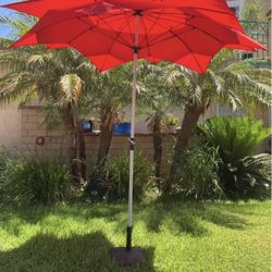 Double Layer Petal Tilting Patio Umbrella