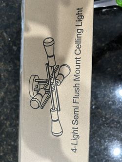 TOBUSA 4-Light Semi-Flush Ceiling Light