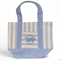 Trader Joe’s Striped Mini Canvas Tote Bag
