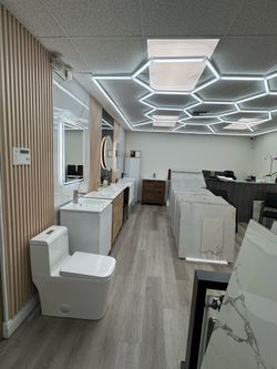 Bathroom Vanity and Porcelain Tile