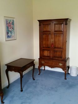 Statton trutype Americana solid Cherry Chippendale Queen Anne Highboy linen press