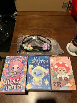 Pop mart forest party plush pendant doll and stitch vinyl plush