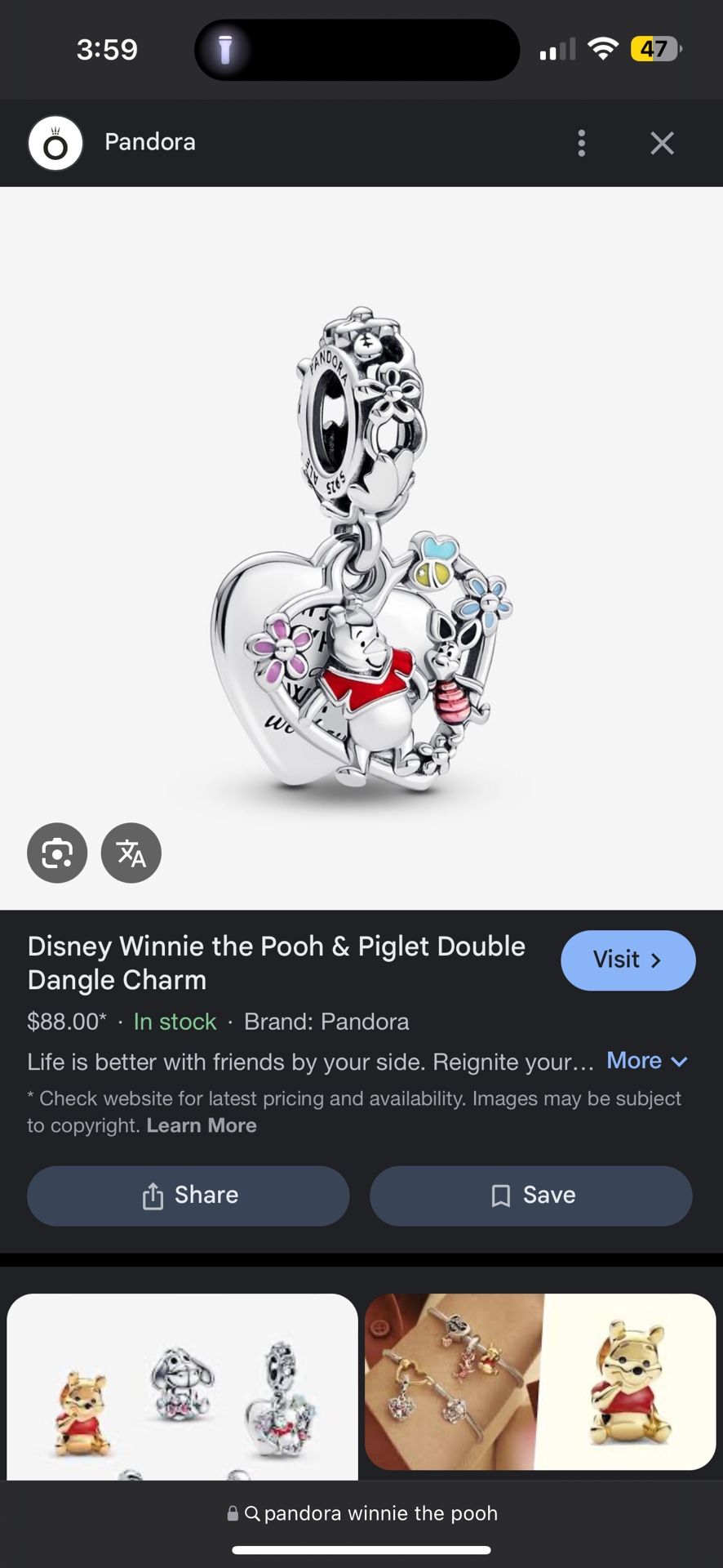Pandora Charm