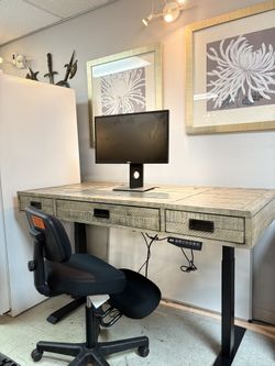 Aspen Home Adjustable Desk With Storage