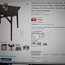 Table And 2 Chairs Counter Height