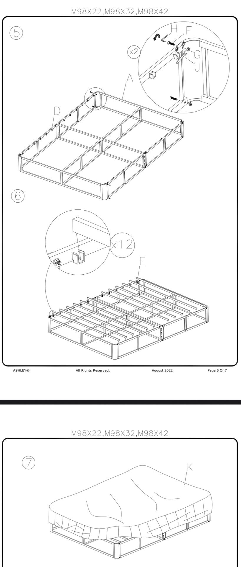 Metal Box Spring (King)