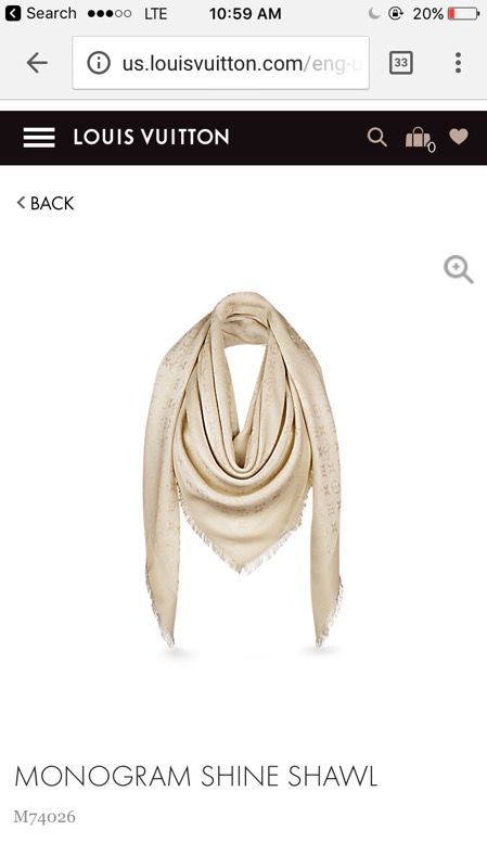 Louis Vuitton monogram shine shawl for Sale in Rockville Centre