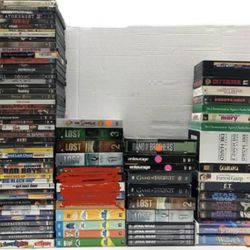 DVD Bundle (Over 100 DVDs) W/Free VHS Tapes
