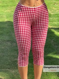 Checkered Red Leggings