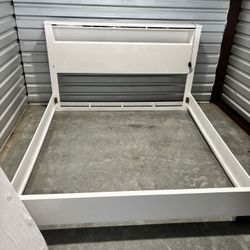 White Led Bed Frame Set