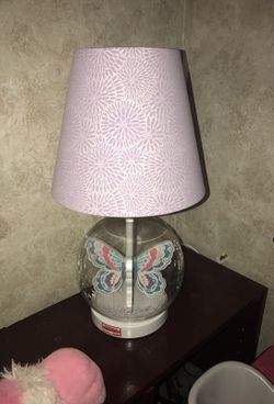 Little girls butterfly lamp