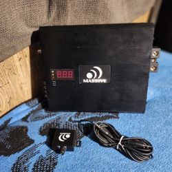 Massive Hippo 5k Monoblock Amplifier  5000 Rms At 1 Ohm With Bass Remote  