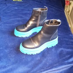 Ankle Boots Black And Blue 7