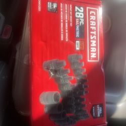 Brand New Craftsmen 28pc Saw/metric 1/2” Drive Impact Bit Socket Set