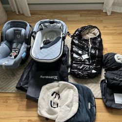 Uppababy Baby Gear (car seat, bathtub, stroller cocoon etc)