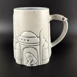 Star Wars Galaxy’s Edge Black Spire Outpost Batuu R2-D2 Embossed Gray Disney Parks 22 oz Coffee Mug