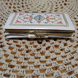 Vintage White Clutch Wallet 