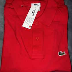 Lacoste Polo Mens Size M In Red 