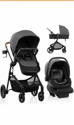 Evenflo stroller with car seat black color