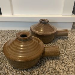 Vintage Crocks With Steam Holes