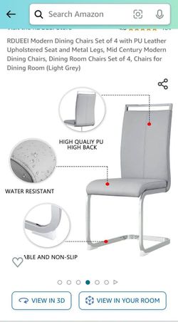 4 Metal Table Chairs