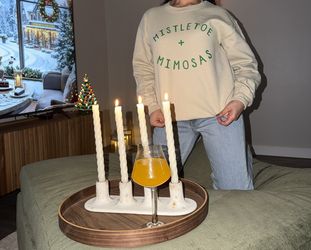 Mistletoe + Mimosas Christmas Sweater