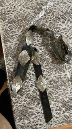 Vintage Native Sterling Concho Belt