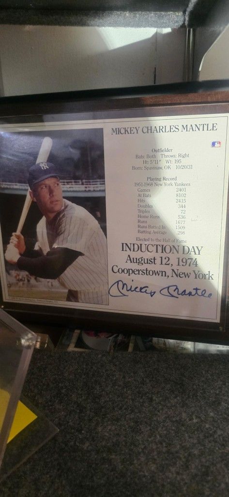 Mickey Mantle Aughtograph Certified