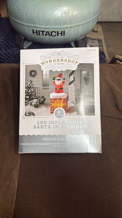 African-American Santa Chimney Christmas