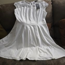 Brand New White Dress With Tag