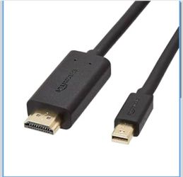 Mini DisplayPort to HDMI Cable for MacBook Air/Pro, 1080p, Gold-Plated Plugs, 6 Foot, Black
