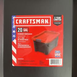 Four 20 Gallon Craftsman Storage Containers