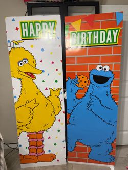 Big bird and cookie monster Sesame Street banners