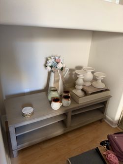 Pottery Barn low entertainment table