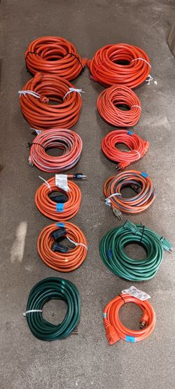 Extensión Cords, $5-$60 each