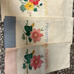Vintage embroidered linen towels
