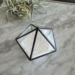 Glass Geometric Ring Box / Jewelry Display Box