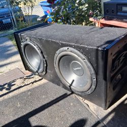 2 12" Dvc Rockford Fausgates Subwoofers And Box For $75