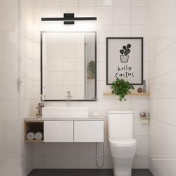 NIB LED Bathroom Vanity Lighting Fixture Morden Bath Light Bar 23.62" Inch Black Wall Sconce 18W 4000K