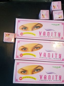 Threading thread anti-bacterial treatment for removal of hair